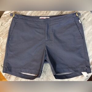 ORLEBAR BROWN BULLDOG DOT GEOMETRIC PRINT SWIM TRUNKS 36 BOARD SHORTS BLUE $495